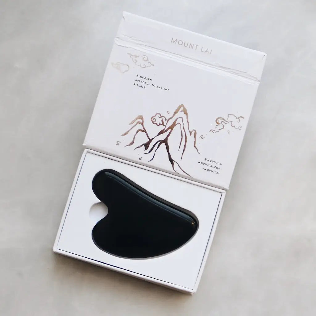 Black Obsidian Gua Sha Facial Lifting Tool-Skincare Tool-MOUNT LAI-The-Skincare-district