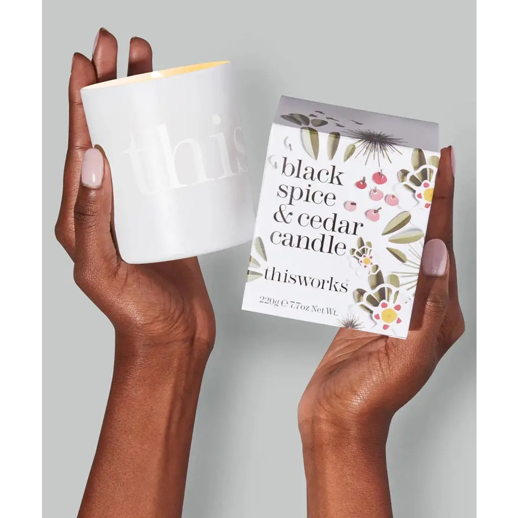 Black Spice & Cedar Candle-Candles-THIS WORKS-The-Skincare-district