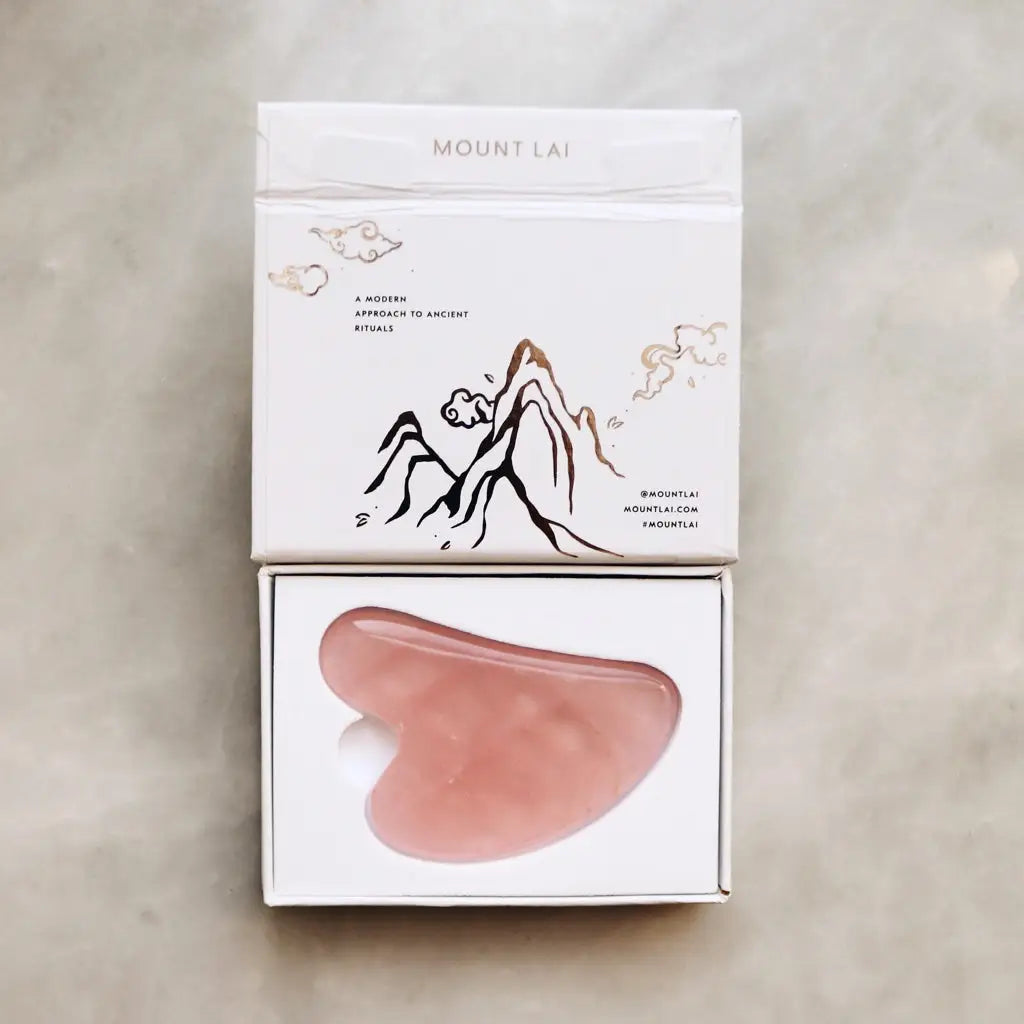 Rose Quartz Gua Sha Facial Lifting Tool-Skincare Tool-MOUTN LAI-The-Skincare-district