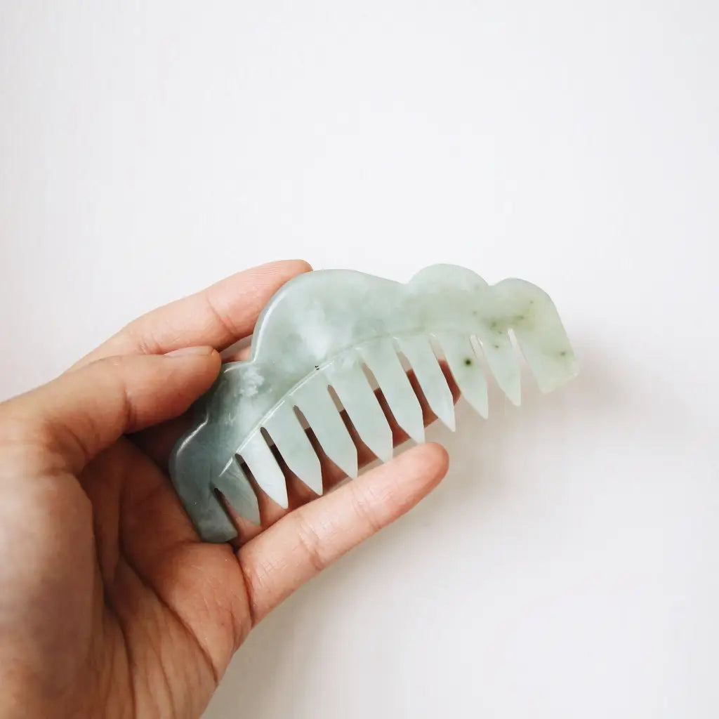 The Jade Massaging Gua Sha Comb-Hair Care-MOUNT LAI-The-Skincare-district